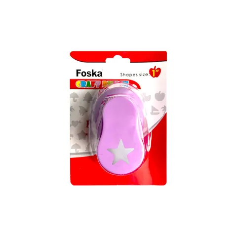 Perforator decorativ Foska – Stea, 25 mm, verde