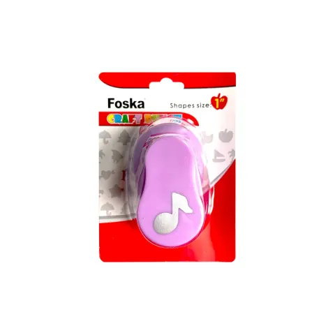 Perforator decorativ Foska – Notă muzicală, 25 mm, verde