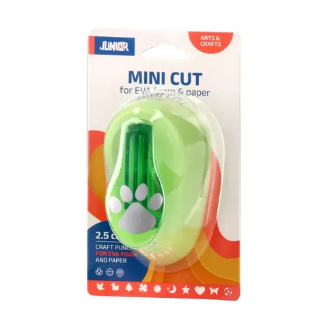 Perforator pentru hârtie Junior, lăbuță, spumă EVA, 2.5 cm