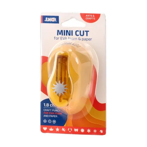 Perforator pentru hârtie Junior, soare, spumă EVA, 1.8 cm