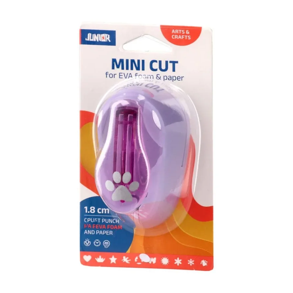 Perforator pentru hârtie Junior, lăbuță, spumă EVA, 1.8 cm