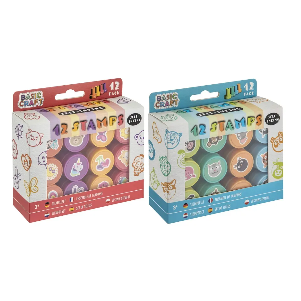 Moxy Set ștampile, 12 buc., asortat, pachet de 48