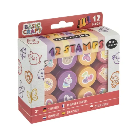 Moxy Set ștampile, 12 buc., roz