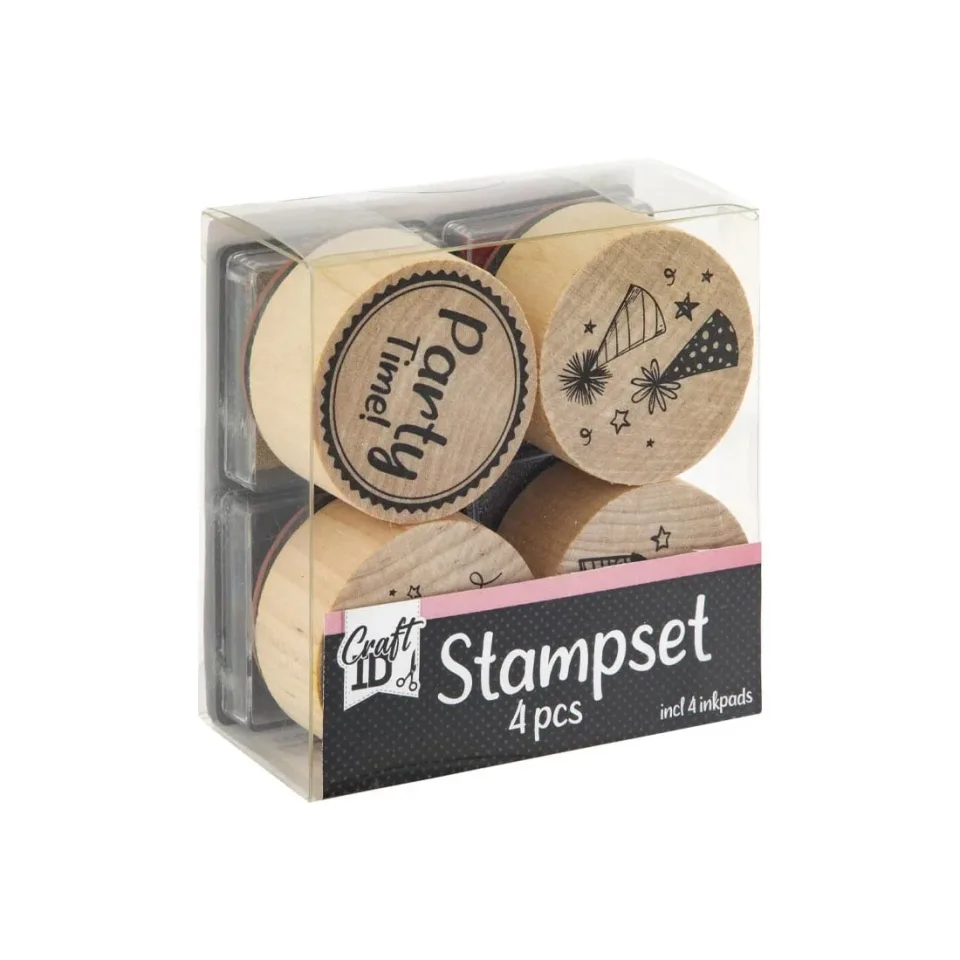 Craft ID Ștampile Aniversare, cu tușiere incluse, 4 buc.