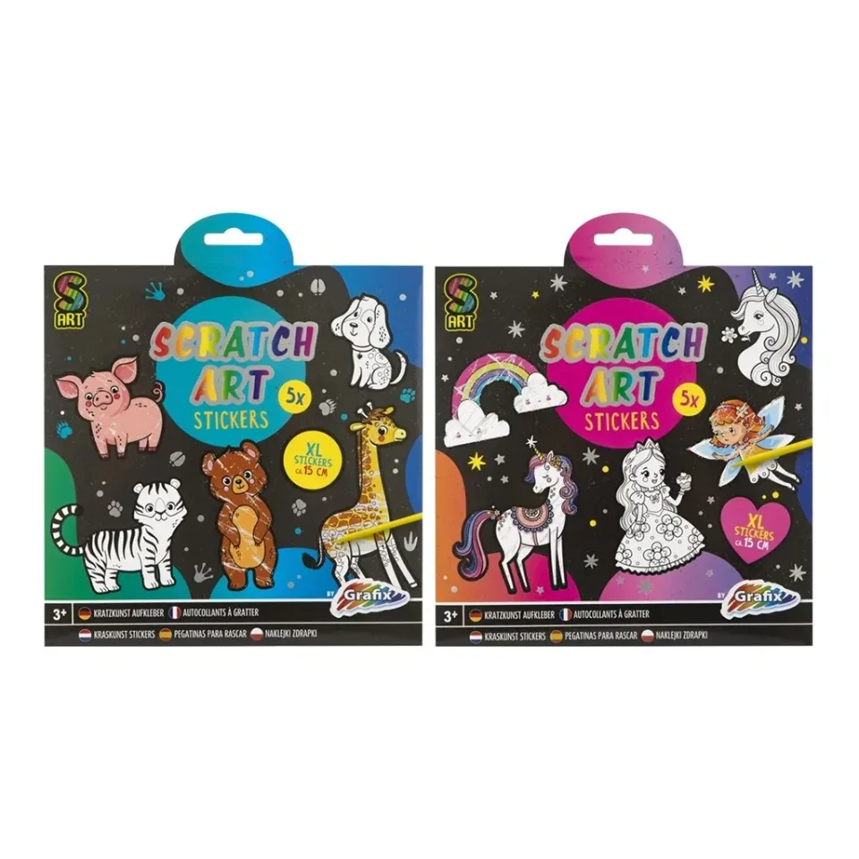 Moxy Abțibilduri răzuibile, 5 bucăți, asortat, pachet de 48