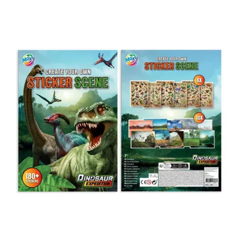 Moxy Carte cu abțibilduri Dinozauri, A4