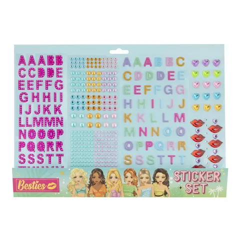 Moxy Set de abțibilduri 3D și perle Besties