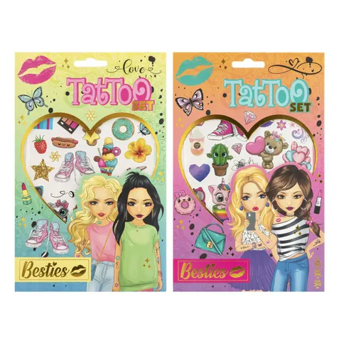 Moxy Set de tatuaje Besties, asortate, 48 buc.