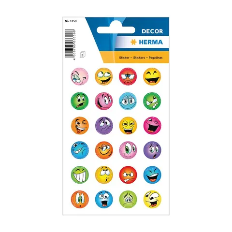 Herma Abțibilduri Premii Emoji, cu sclipici, 48 buc.