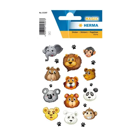 Herma Abțibilduri Animale, 20 buc.