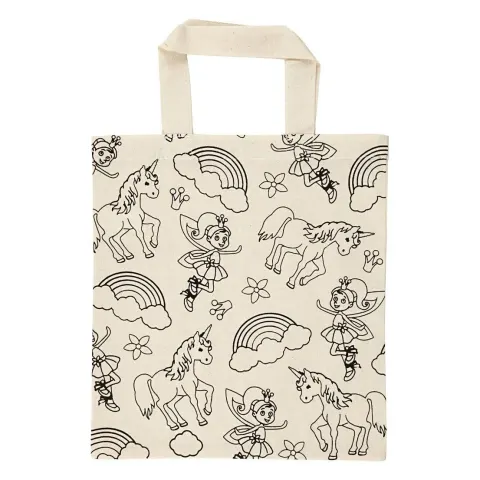 Creativ Company Sac de colorat, motiv unicorn, 27.5 x 30 cm