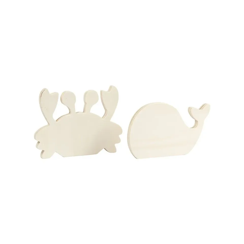 Figurine Creativ Company Crab și Balena, lemn