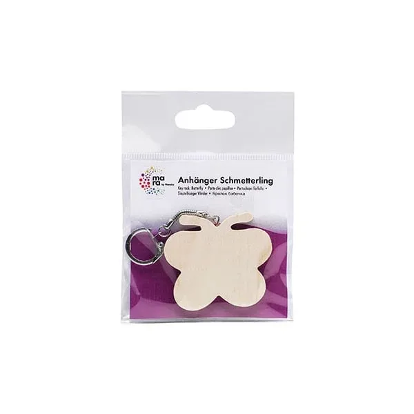 Breloc Marabu Fluture, pentru decorare, lemn