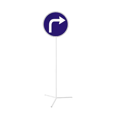 Semn rutier G2 – Doar la dreapta, cu suport