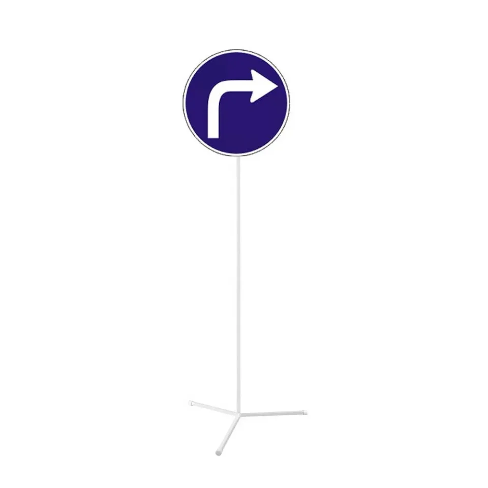 Semn rutier G2 – Doar la dreapta, cu suport