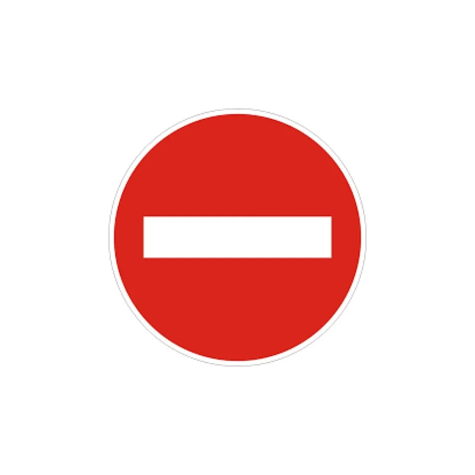 Indicator rutier B1 - Acces interzis, cu suport