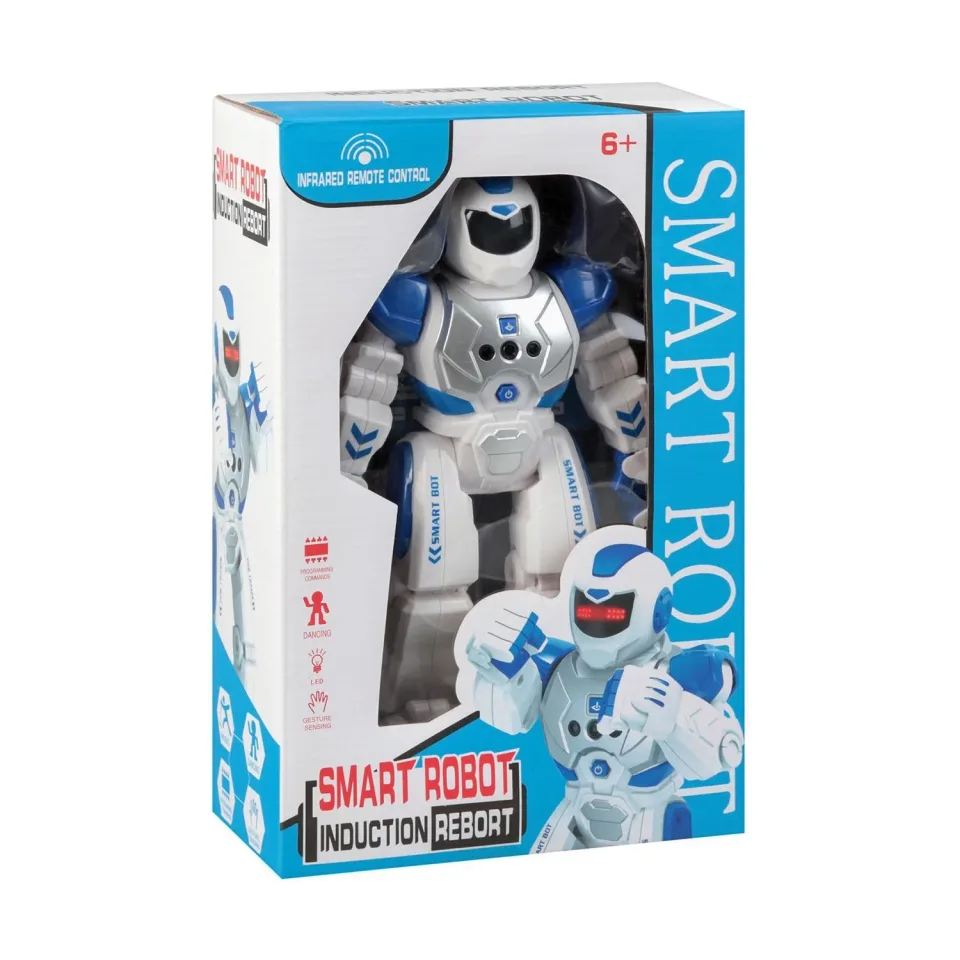 Robot umanoid educațional, cu covoraș de instruire pentru siguranța rutieră