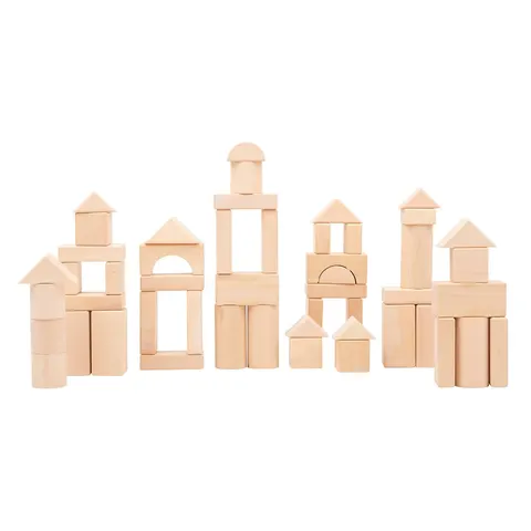 Small Foot Constructor, din lemn, în geantă textilă, 50 buc.