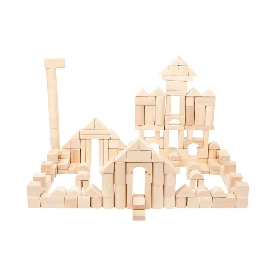 Set de construcție Small Foot, lemn, în geantă textilă, 200 buc.