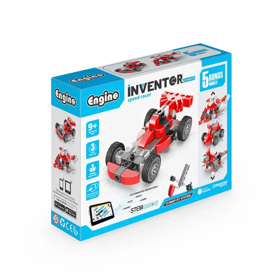Set de construcție Engino Inventor Mechanics - Mașină de curse, 5 în 1