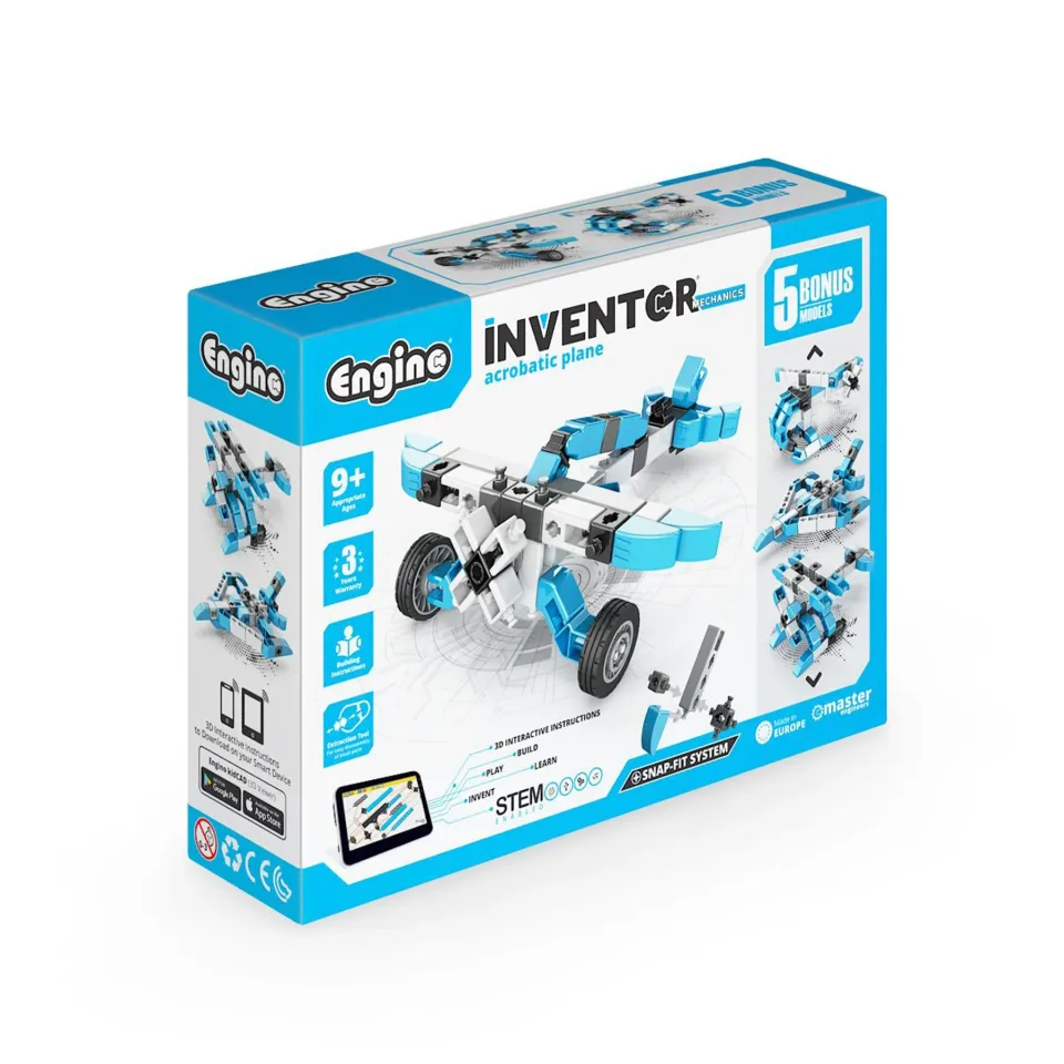 Engino Inventor Mechanics Construcție – Avion, 5 în 1