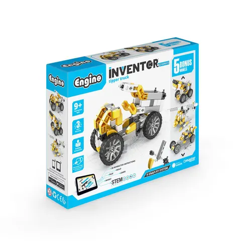 Set de Construcție Engino Inventor Mecanica – Camion Basculant, 5 în 1