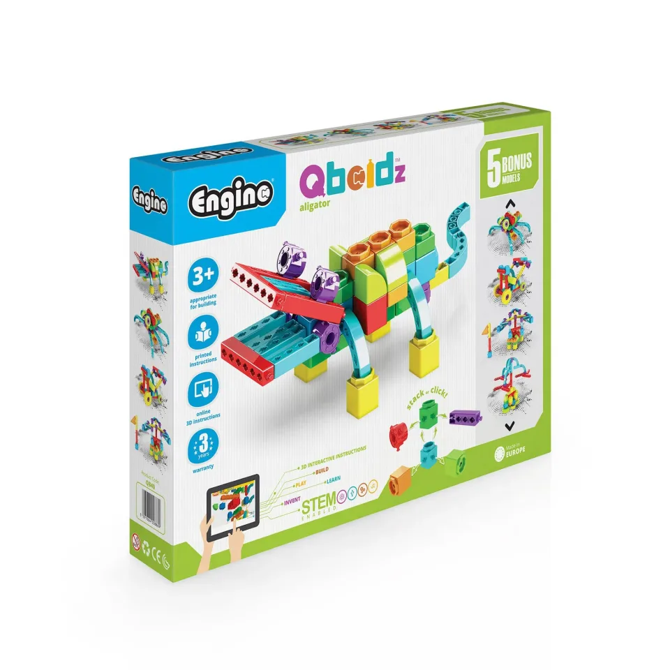 Set de Construcții Engino Qboidz - Aligator, 5 în 1