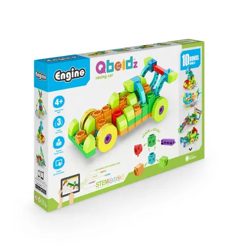 Engino Constructor Qboidz - Mașină de curse, 10 în 1