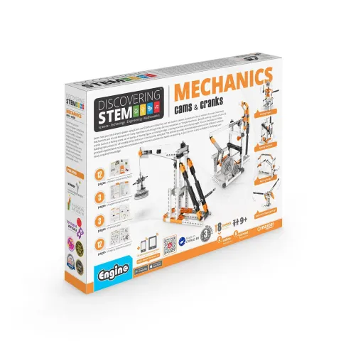 Set de Construcție Engino STEM Mecanica - Manivele și Roți Dințate