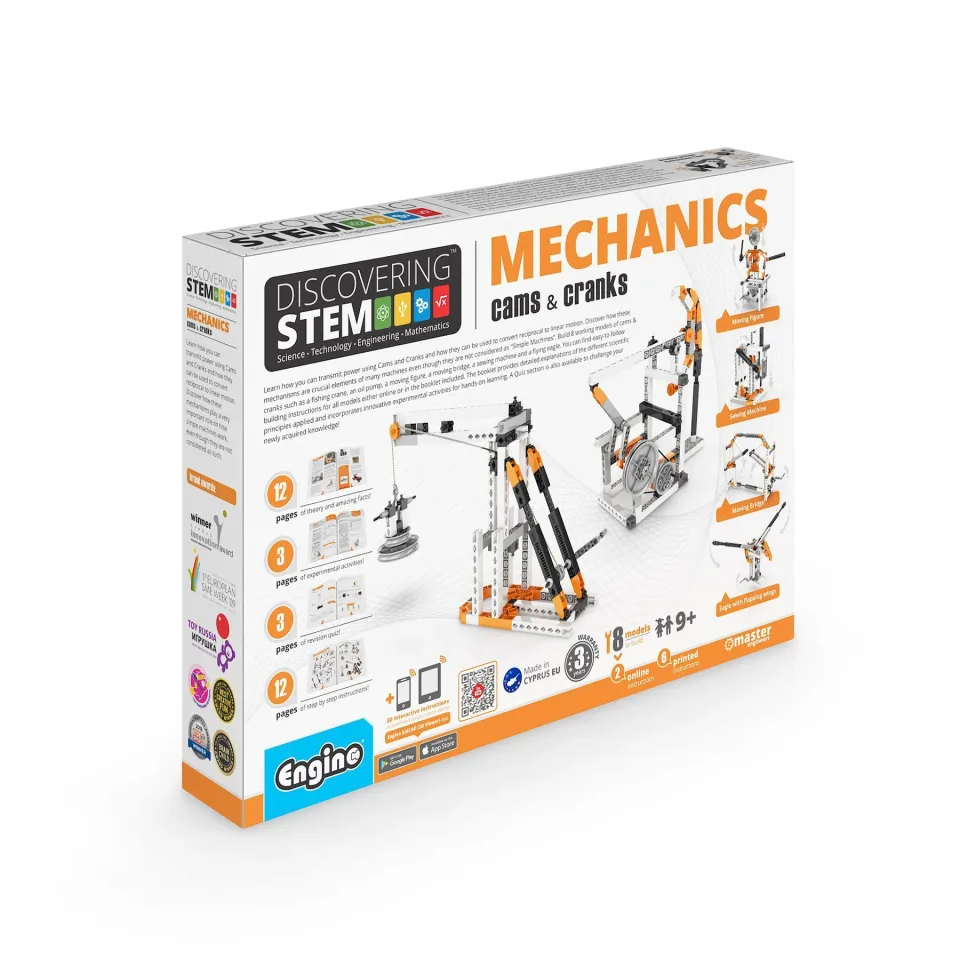 Set de Construcție Engino STEM Mecanica - Manivele și Roți Dințate