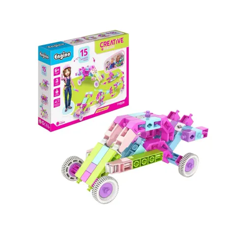 Set de construcție Engino Creative Builder, 15 modele pentru fete