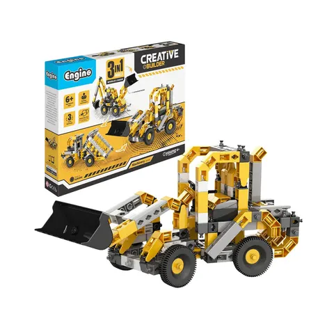 Set de construcție Engino Creative Builder - Încărcător frontal, 3 în 1
