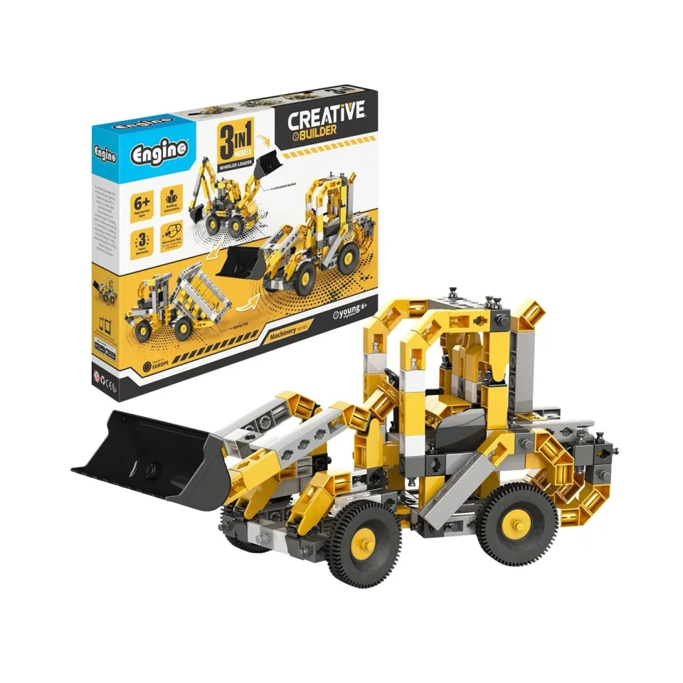 Set de construcție Engino Creative Builder - Încărcător frontal, 3 în 1