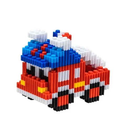 Constructor auto Deli Car Genius, 400 buc., roșu