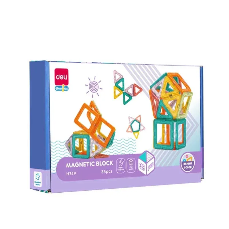Deli Constructor Genius, magnetic, 35 buc.