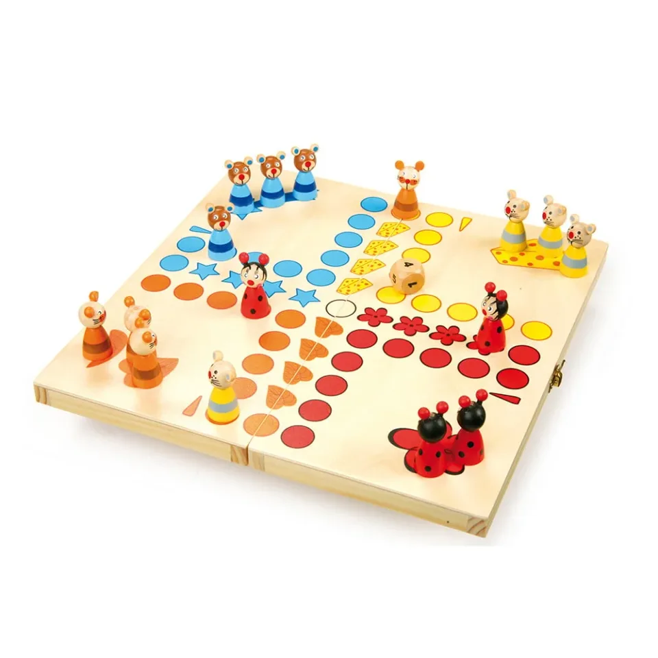 Joc Small Foot Ludo cu animale, din lemn