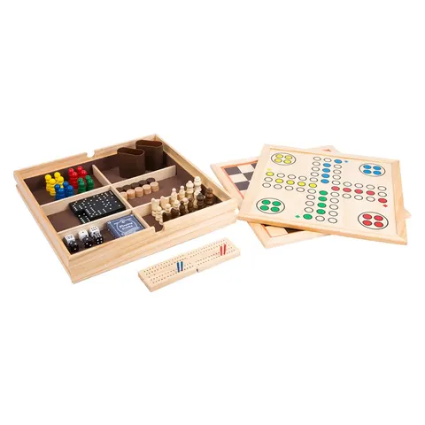 Colecția Small Foot Games 9 în 1, în Cutie din Lemn