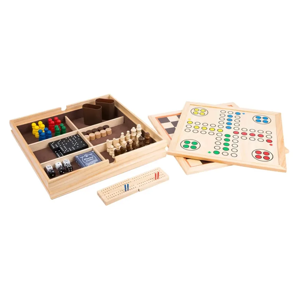 Colecția Small Foot Games 9 în 1, în Cutie din Lemn