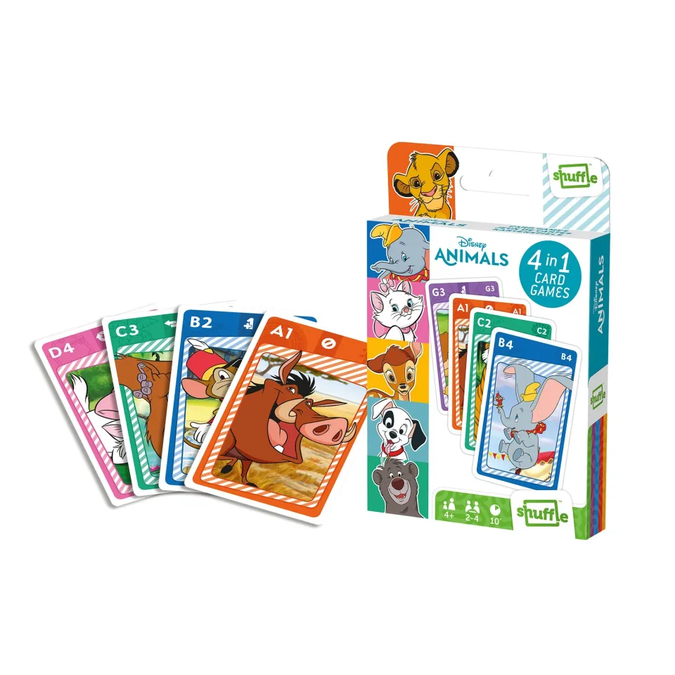 Cartamundi Cărți de Joc Disney, animale, 4 în 1
