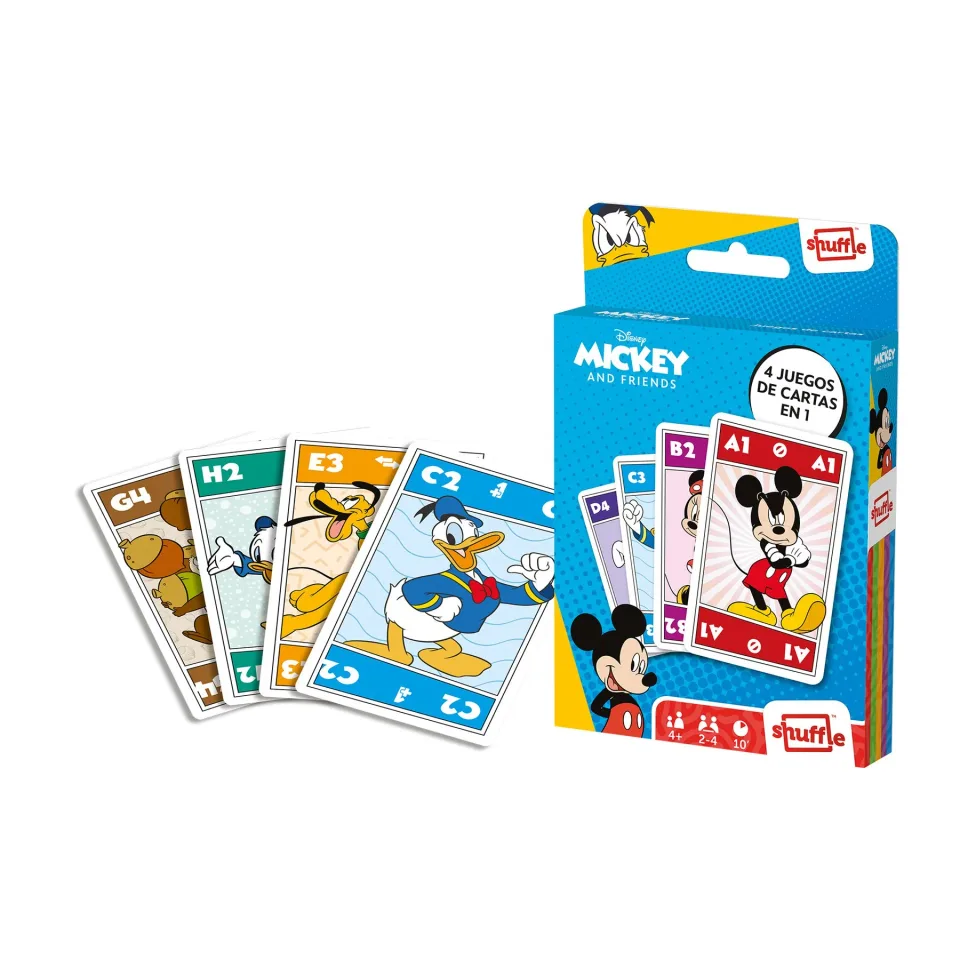Cartamundi Cărți de joc Mickey Mouse, 4 în 1