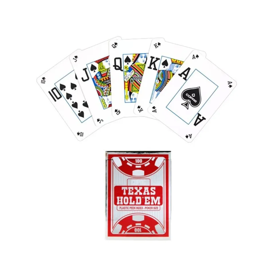 Cartamundi Pachet de Cărți Poker Texas Holdem, roșu-negru