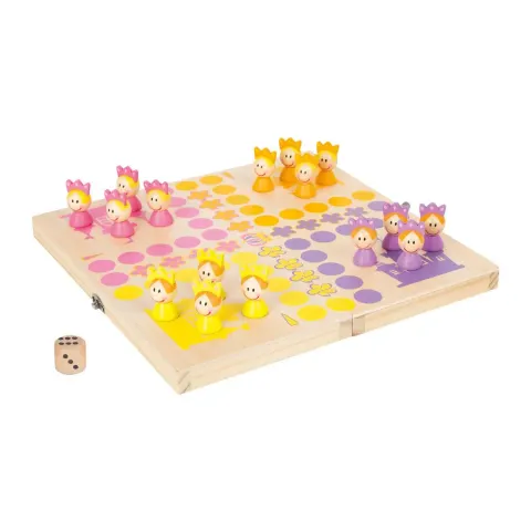 Small Foot Ludo – Prințese, lemn, 24 x 24 x 1.5 cm