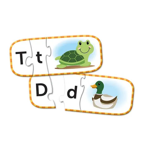 Learning Resources Cartonașe Puzzle, cu alfabetul englez, 17.7 x 7.6 cm