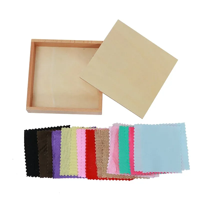 Cutie cu diferite țesături textile