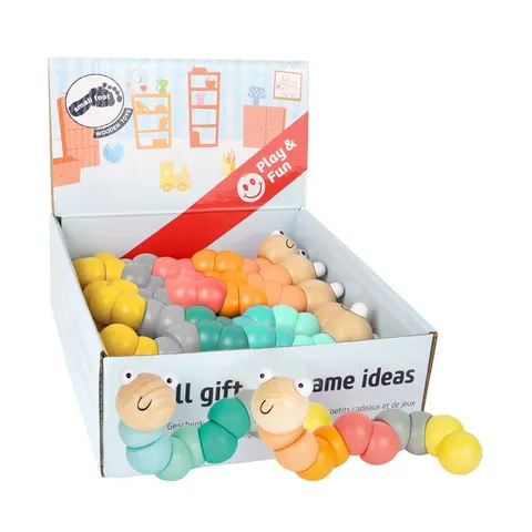 Display Small Foot cu 14 Omizi, pentru abilități motorii, din lemn