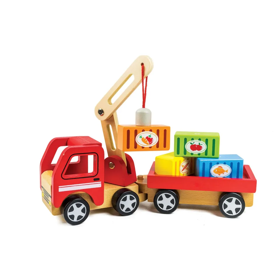 Camion Nowa Szkola, lemn, cu magnet, 29 x 9.5 x 8 cm
