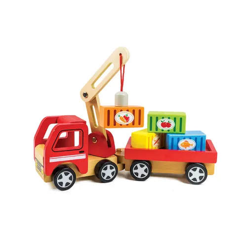 Camion Nowa Szkola, lemn, cu magnet, 29 x 9.5 x 8 cm