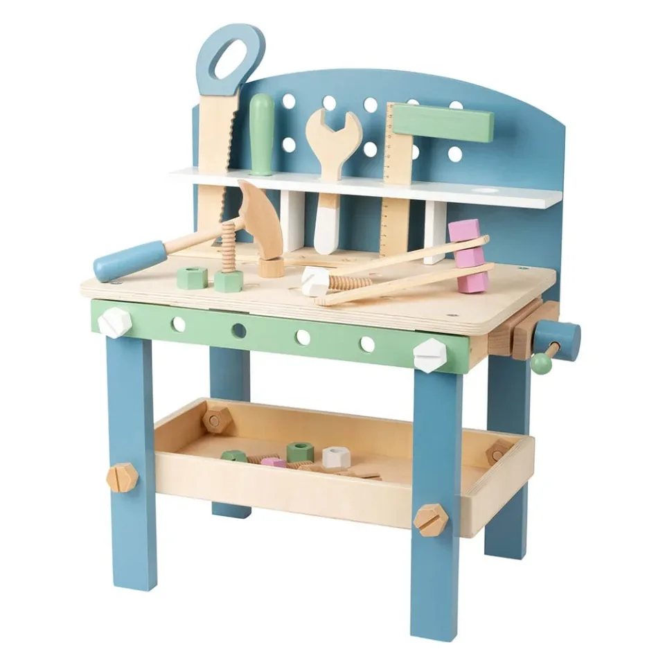 Atelier Small Foot cu unelte, pentru copii, lemn, 40 x 26 x 49 cm