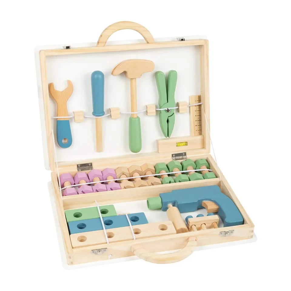 Set de unelte din lemn Small Foot pentru copii, 43 buc.