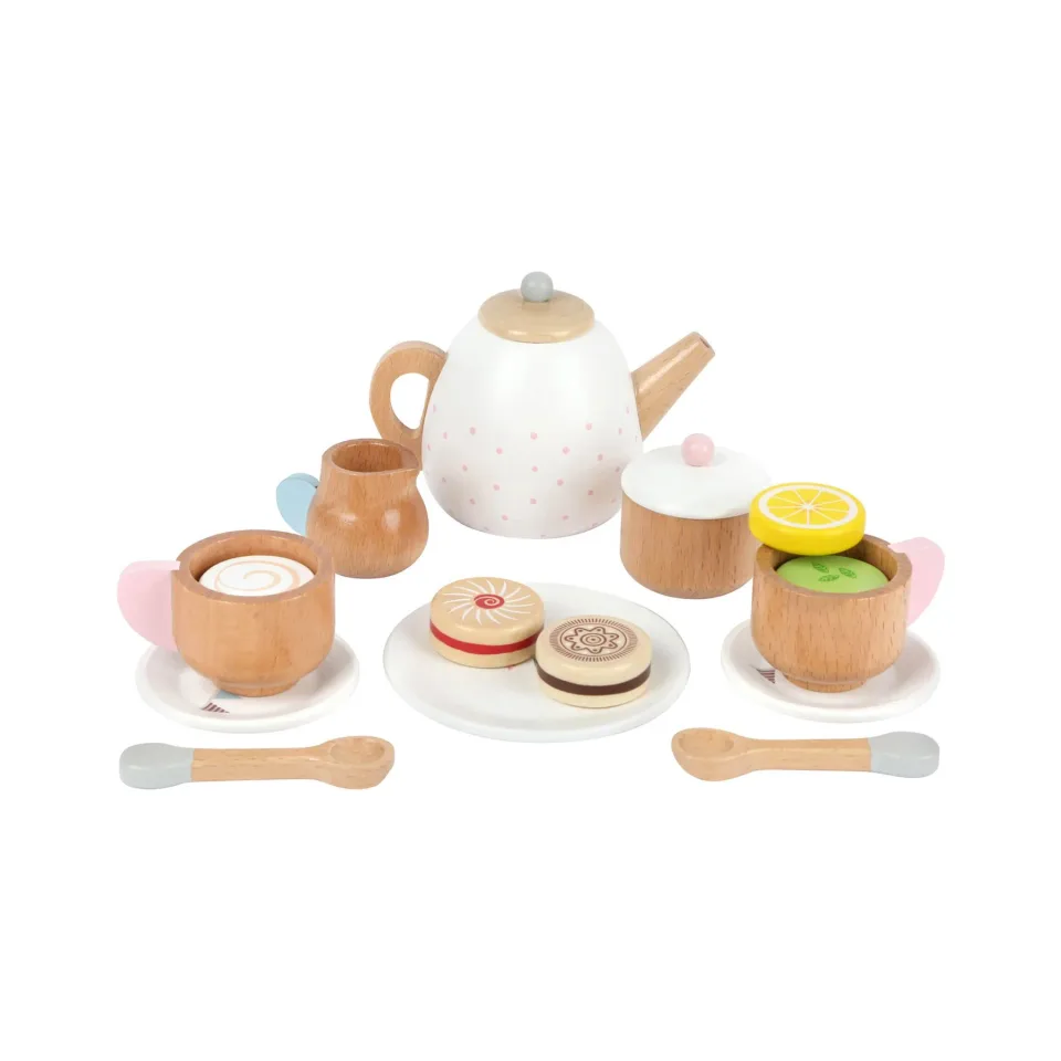 Set de ceai Small Foot, copii, lemn, 15 buc.